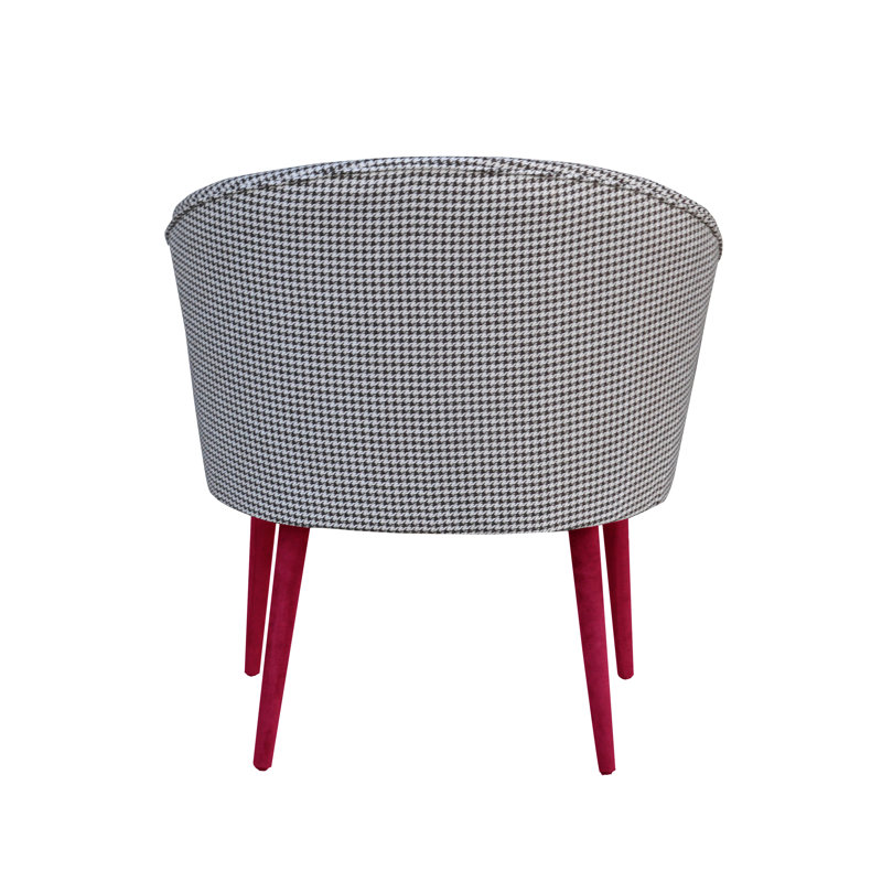 Plum Upholstered Barrel Chair, Pink