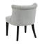 Chaise chic avec dossier courbé et coussin en mousse pour les chambres à coucher