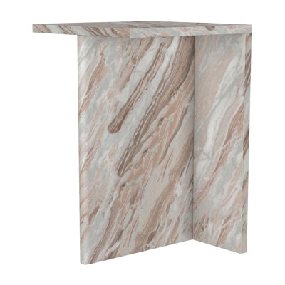 Dyllen Round Solid Mango Wood Accent Side Table 