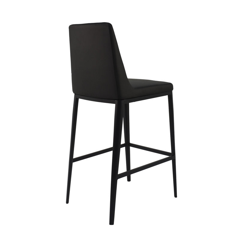 Tabouret de bar et de comptoir Molinaro Hasan, Noir, Tabouret de bar (siège d'une hauteur de 29,5 po)