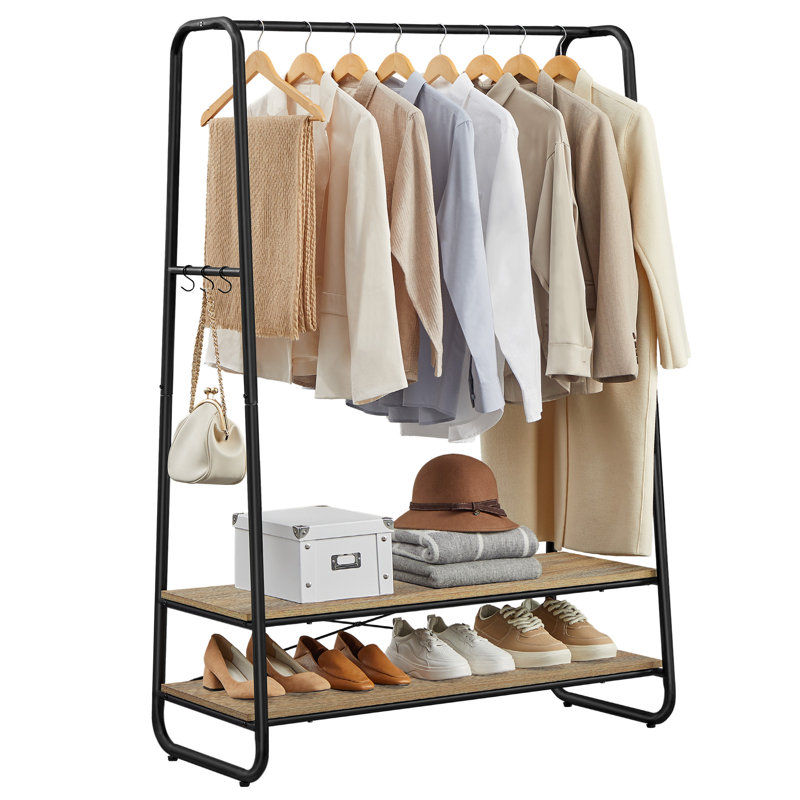 Sethe 100cm Clothing Rack, Turquolse Brown/Matte Black
