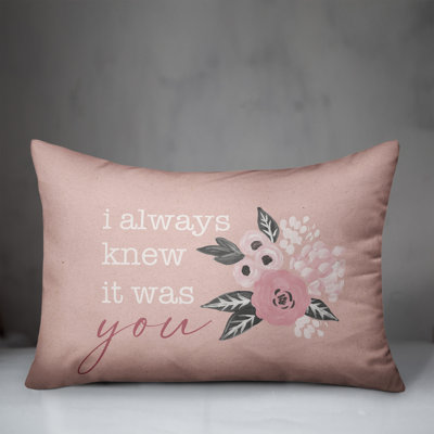 Floral Reversible Throw Pillow