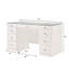 1Pc Glass Top Glam Makeup Vanity Table With 9 Drawers-118033066