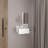 3-Tier Shelf  Floating  Mirror Console Table, Full Extension Drawer
