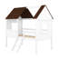 Lit simple en bois pour lit simple - deux fenêtres latérales pour un sommeil confortable et sain