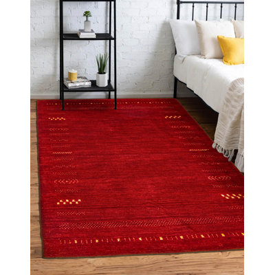 Tapis rouge Kashkuli Gabbeh 3 pi 11 po x 5 pi 10 po