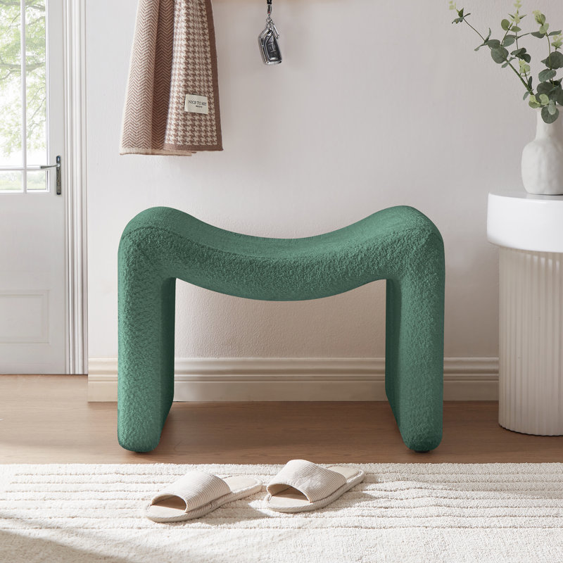 Repose-pieds standard de 23,79 po Cinead, Boucle verte 100% polyester