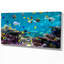 Underwater Coral Reef and Fisher - reproduction de photo sur toile-29503239