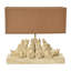 Resin Rabbit Table Lamp with Rectangle Linen Shade-94320527