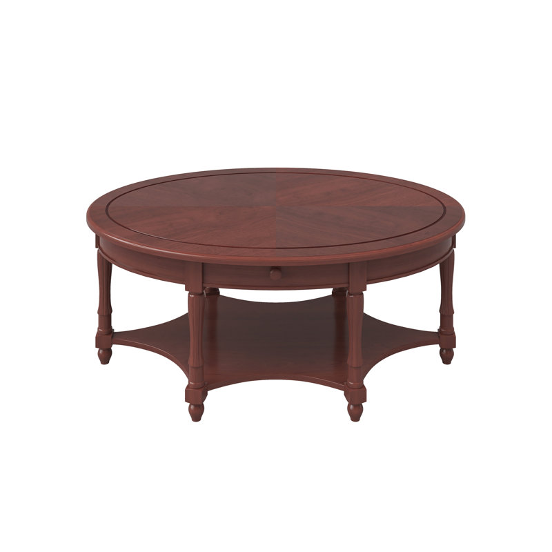 Table basse vintage ovale avec tiroir et tablette de rangement, table de cocktail antique de 45 po, table d'appoint de style champêtre français pour le salon