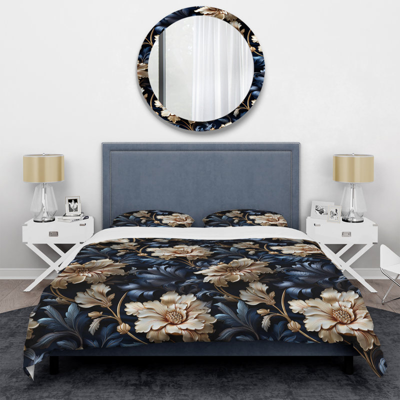 Ensemble de housse de couette luxueux Damask III - Damask, Housse de couette pour très grand lit et 2 très