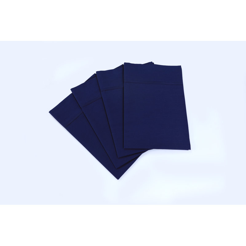 Egyptian Cotton Satin - Set of 4, Navy