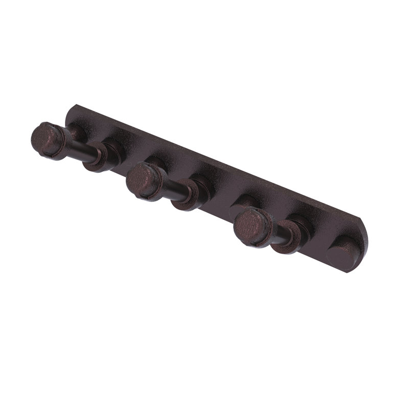 Bayer 3 Position Wall Mounted Hook Rack, Antique Bronze