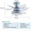 Moa 23'' Ceiling Fan with LED Lights