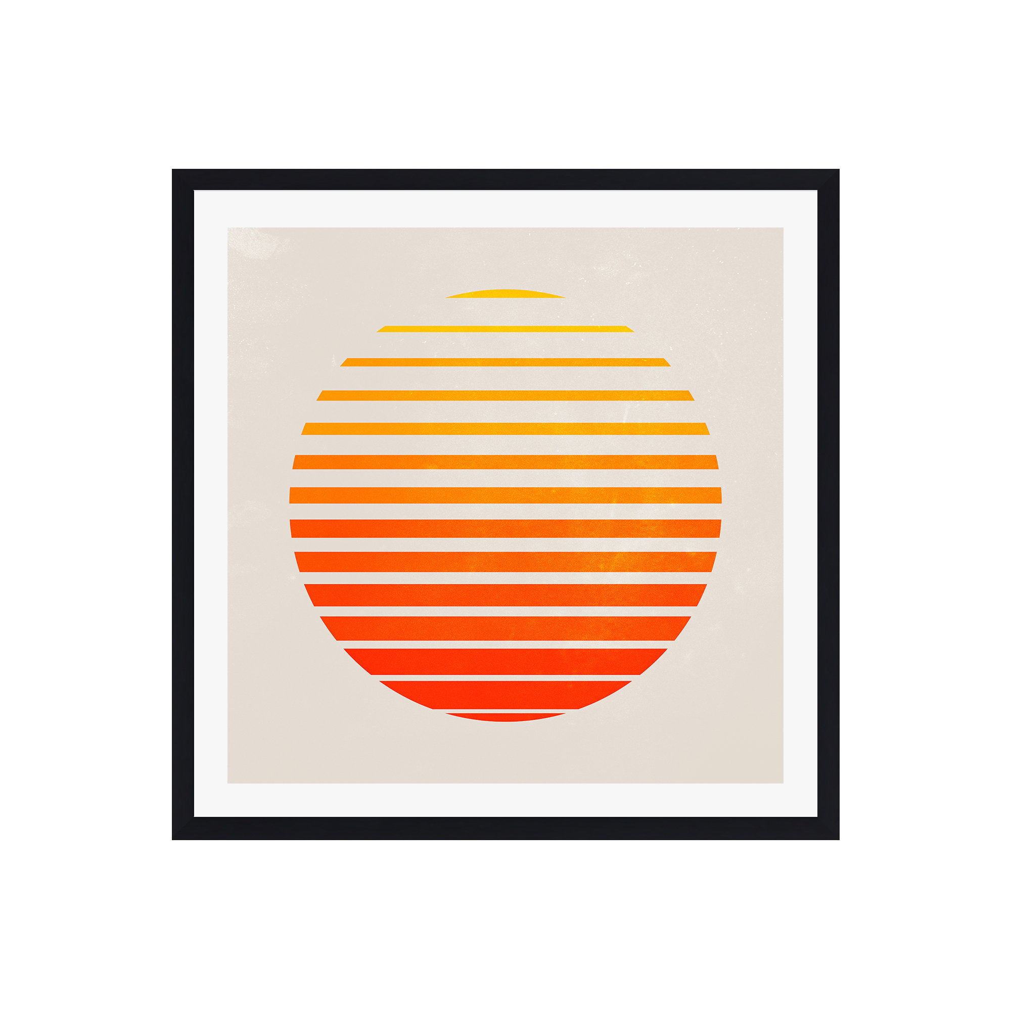 Springs 3 Rising Sun Edit by Ayeyokp, Black Single Picture Framed, Yes, 36" H x 36" W x 0.75" D