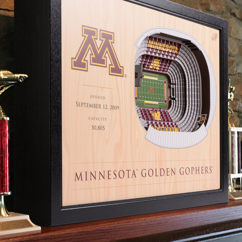 Décoration murale 25 couches NCAA, Golden Gophers du Minnesota