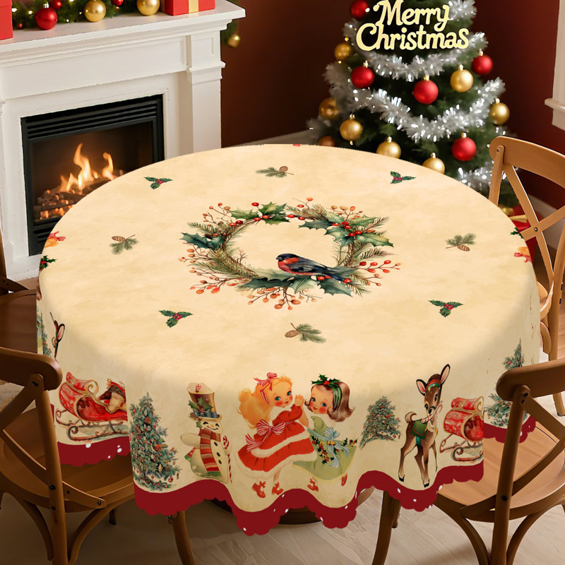 Nappe en polyester lavable Christmas
