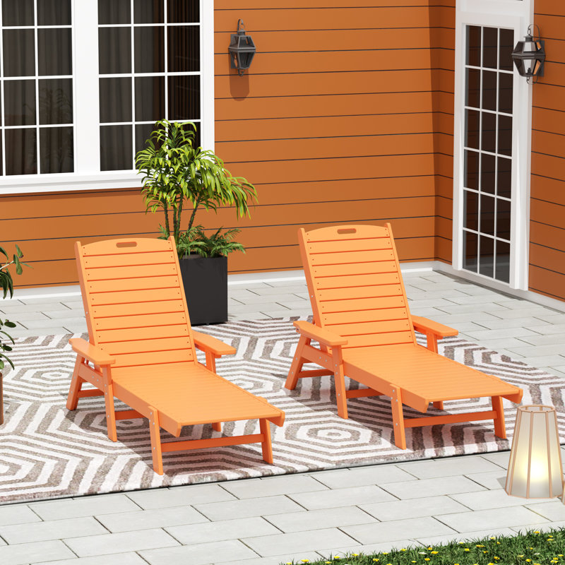 Chaise longue inclinable de 46,7 po Laguna, Orangé