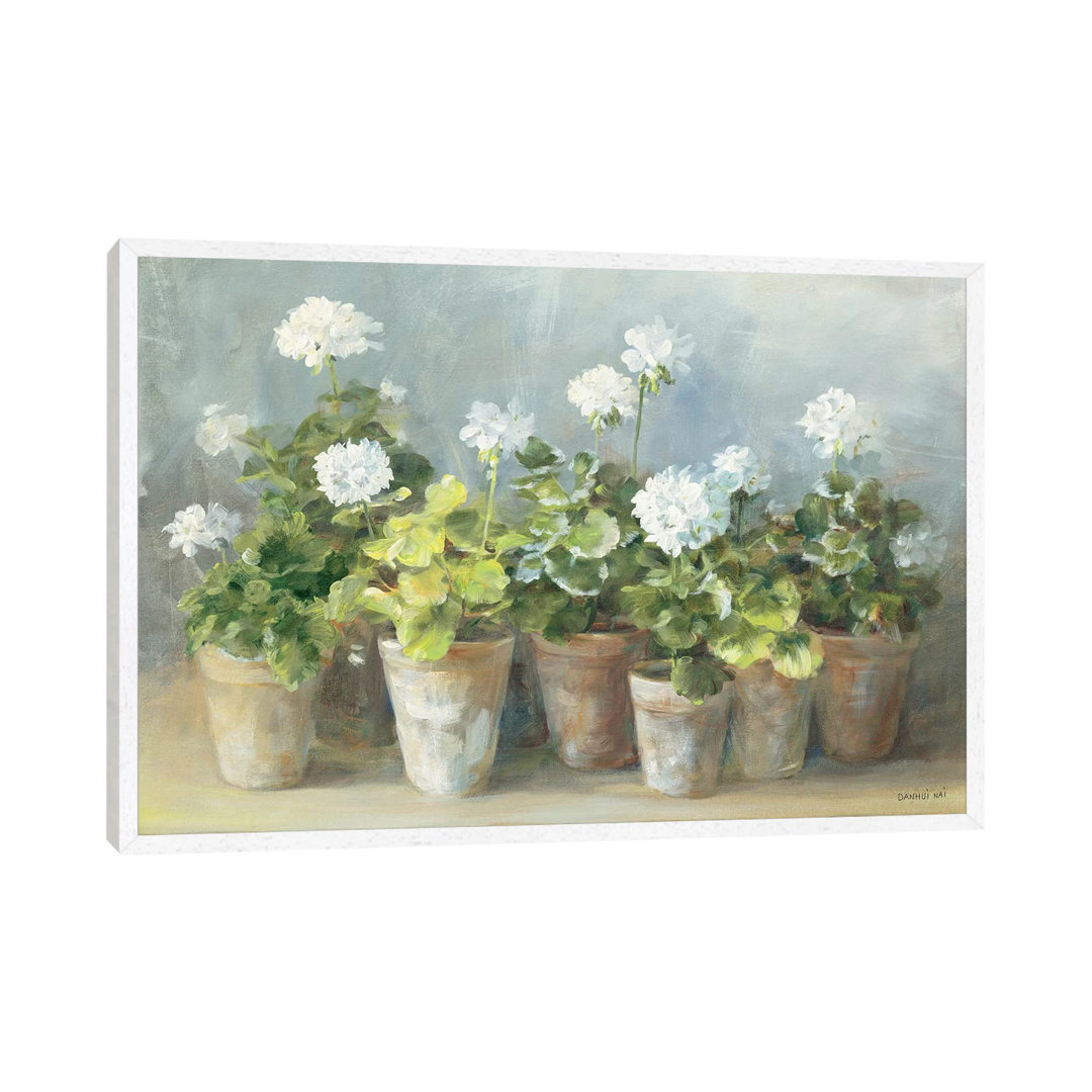 Leinwandbild White Geraniums von Danhui Nai