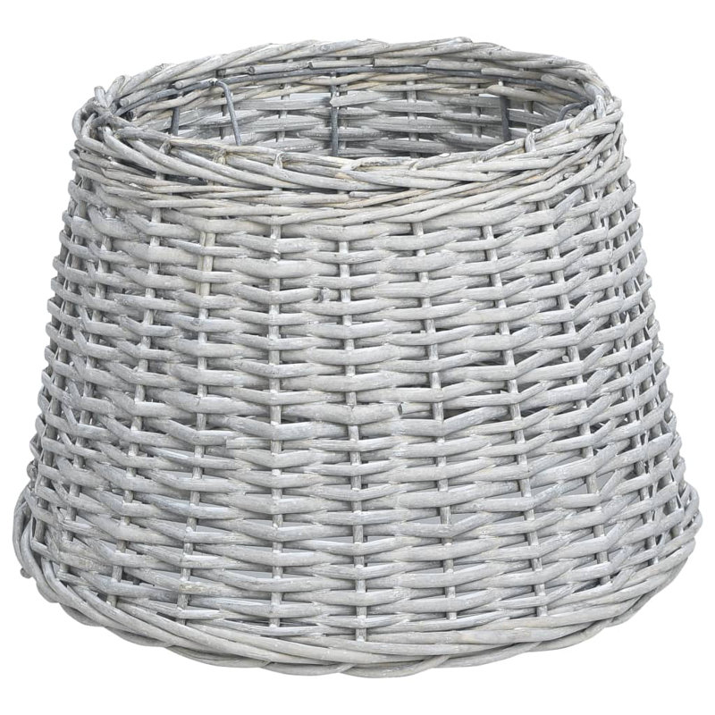 Abat-jour en osier pour abat-jour tambour, 11 po x 17,7 po, Gris