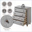 Commodes et amp; Garde-robes | Commode 4 tiroirs Cleo Contemporary Gris | Boucle