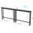 78.74in Black 2-Piece Set Triamine + Iron With Power Strip Foyer Table-1545403099