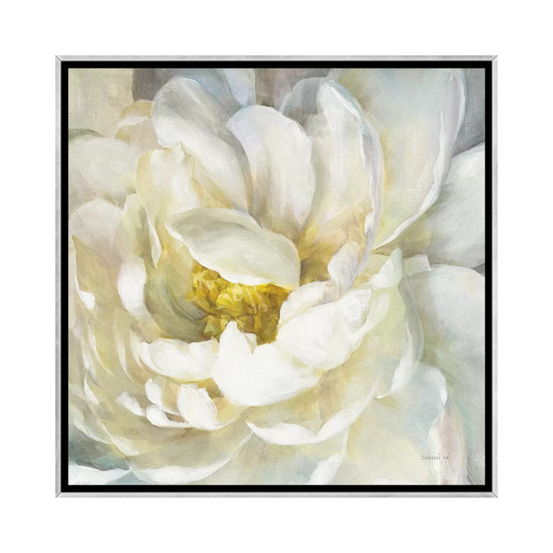 " Summer Joy II " by Danhui Nai, Silver Framed Canvas, 26" H x 26" W x 1.5" D, No Mat