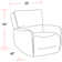 Alonzo 38" Upholstered Zero Gravity Power Recliner with Adjustable Headrest with Flared Arms