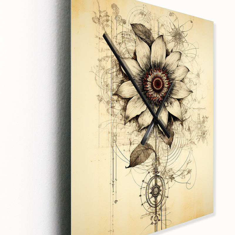 Illustration rétro d'une horloge murale, Grand