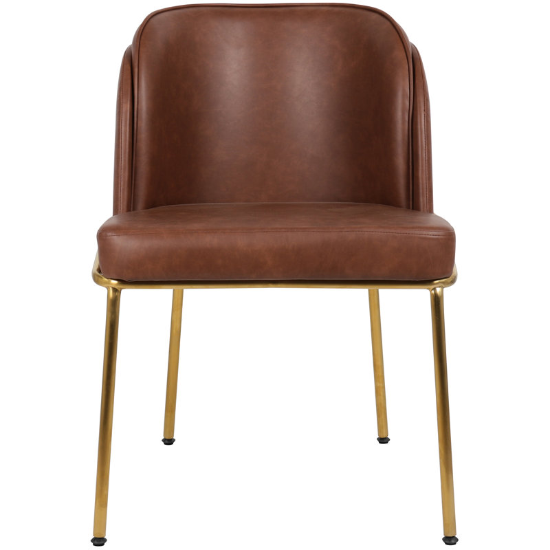 Jagger Side Chair, Brown Vegan Leather