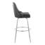 Tabouret de bar clouté à hauteur fixe avec pieds en métal et repose-pieds rond - ensemble de 2-109972592-109972593-109972594