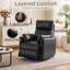 Fauteuil inclinable électrique berçant, fauteuil inclinable avec coussins réglables, accoudoirs ronds et port USB-131021890