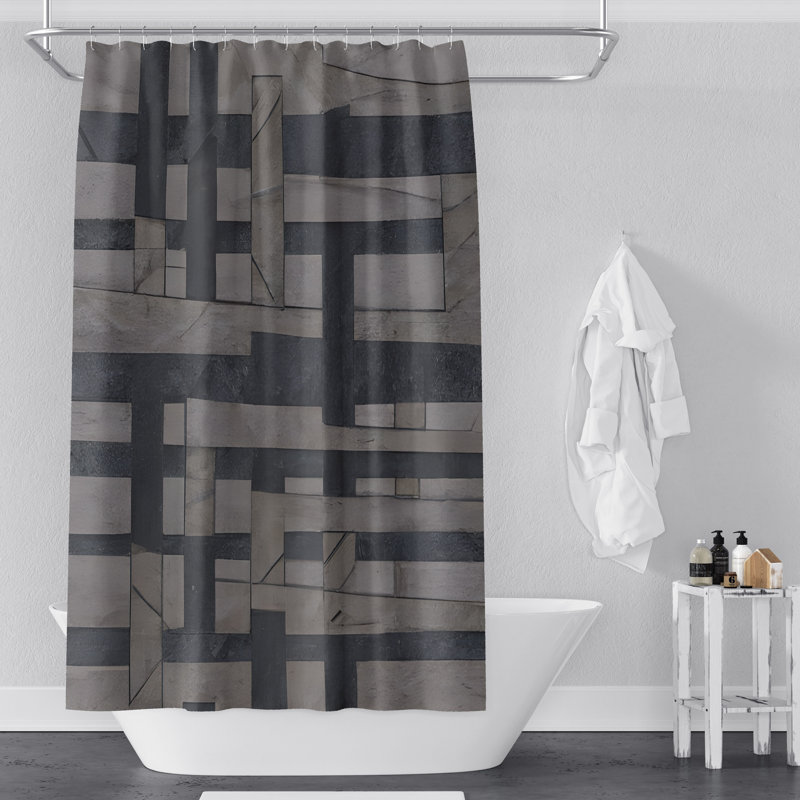 Abstract Shower Curtain, 72" H x 70" W