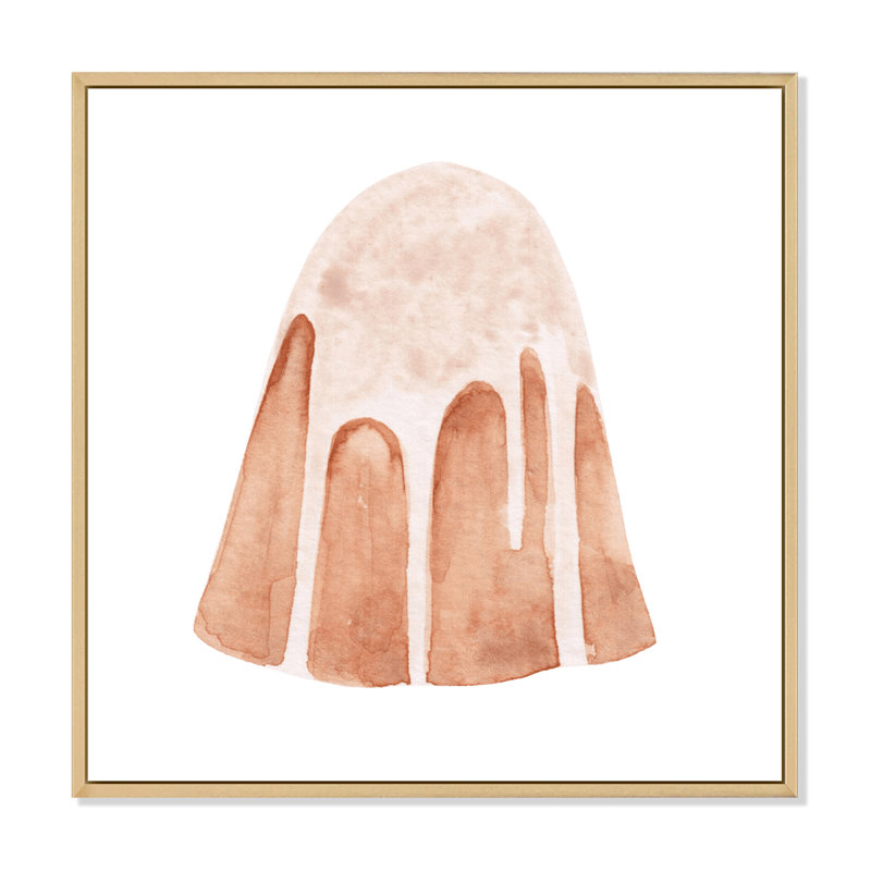 Gâteau de Pâques sur blanc - peinture sur toile, Cadre flottant en érable, H 36 po x l 36 po x P 1 po
