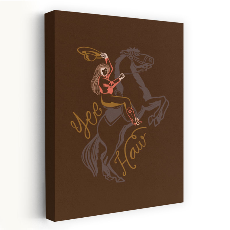 Art mural rétro Yee Haw Cowgirl Spirit