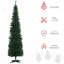 Arbre de Noël artificiel 7 pi, 499 pointes, branche artificielle, flamme, assemblage simple