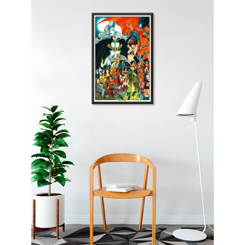 Planète des singes - film - une feuille - 23 x 35 pouces - affiche vintage encadrée en bois avec verre plexi