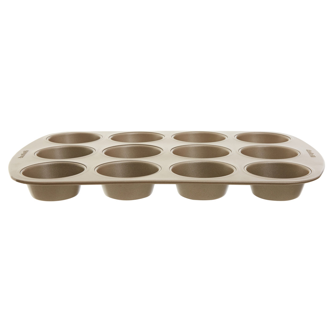 Symple Stuff From Scratch 12 Cup Non-Stick Steel Muffin Pan with Lid