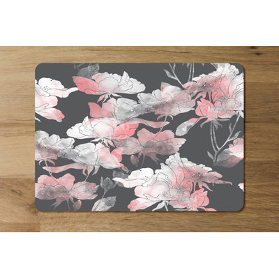 Ackermanville Polyester-Coated Hardboard Floral Rectangle Placemat