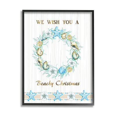 Beachy Christmas Sea Life Seashell Wreath
