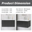 Meuble-lavabo mural simple 30 po avec comptoir en céramique blanche-324710283