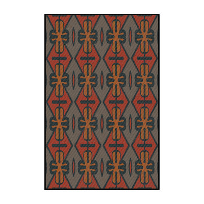 Motif géométrique brun/gris Tapis décoratif
