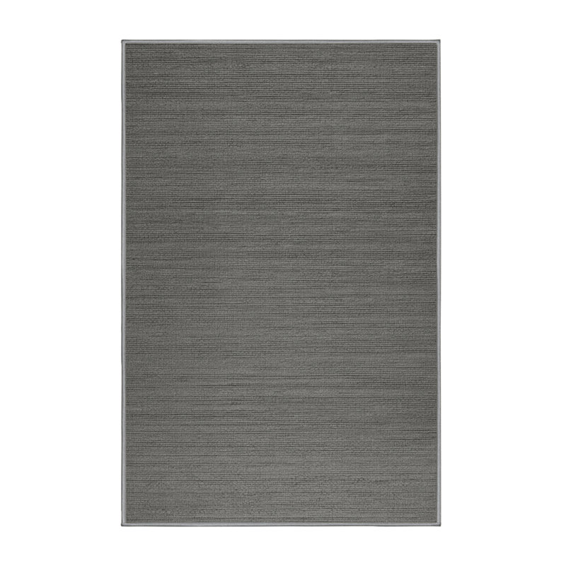 Machine Washable Solid Gray Area Rug, Rectangle 8' x 12'
