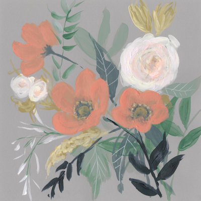 Anemone Jumble II by Jennifer Goldberger - Wrapped Canvas Painting