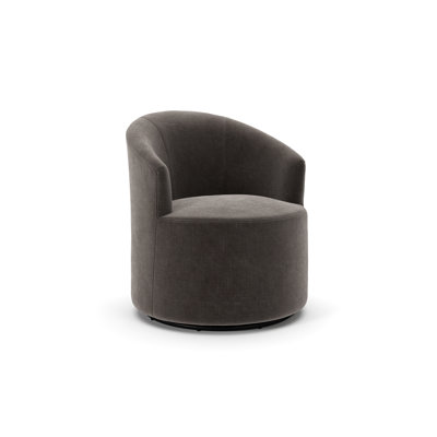 Fauteuil demi-tonneau pivotant rembourré Deryn