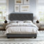 Structure de lit tapissier avec tête de lit Diamond Linen-1427847240-1427847242