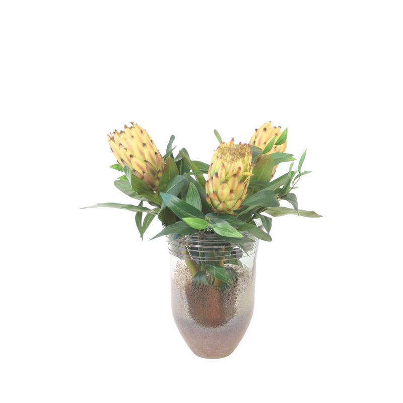 Protea en verre artistique