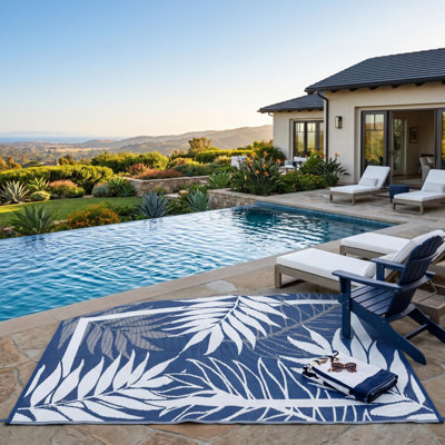 Tapis d'extérieur réversible en plastique pour terrasse