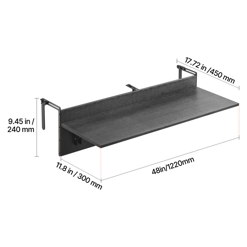 Rectangle Metal Outdoor Patio Table 45 cm D, 24cm H x 122cm W x 45cm D