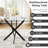 36" Square Glass Dining Table, 0.39" Thick Tempered Glass Top And Matte Black Stainless Steel Cross Base, For Small Spaces-295201314